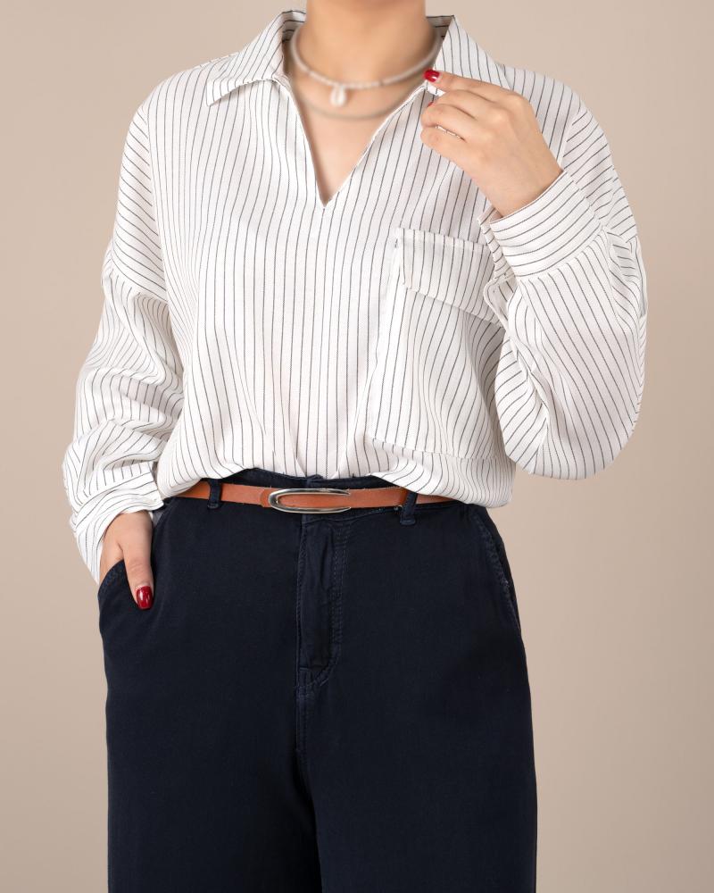 شومیز تک جیب لومینا کد 24587