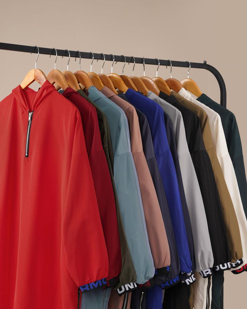 بارانی نیم زیپ کلاه دار کد 30514