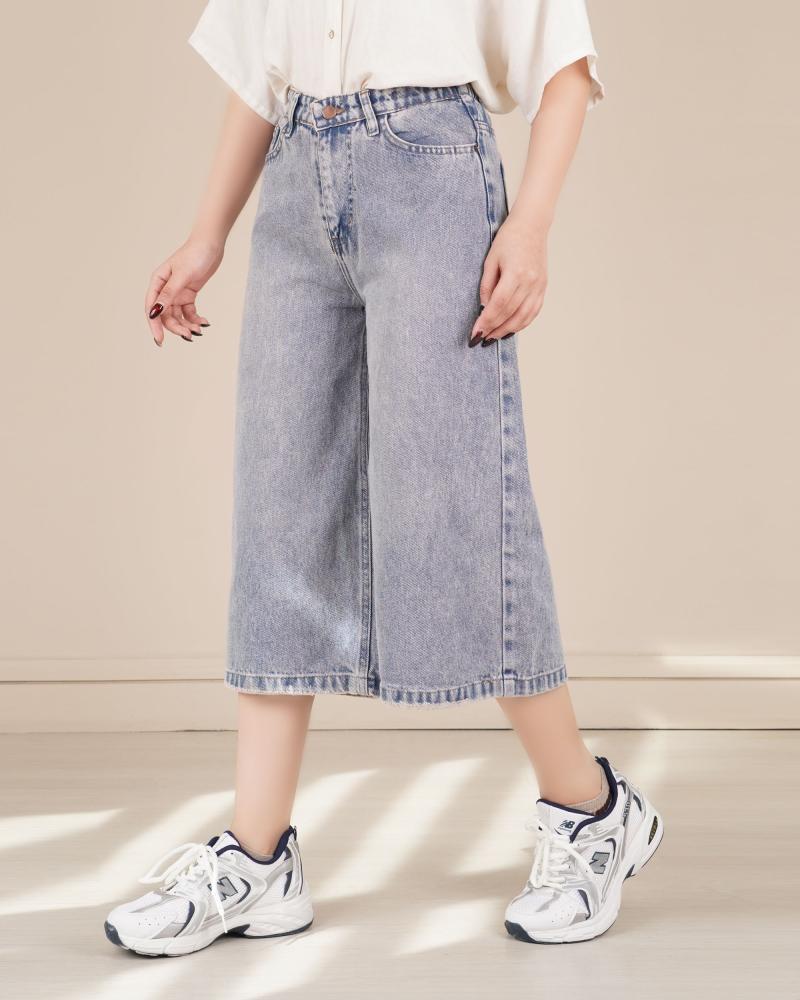 شلوار جین کراپ بگ پونه کد 04512