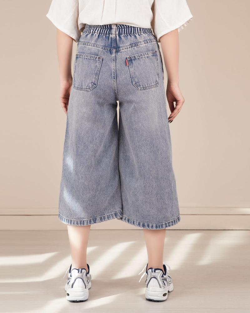 شلوار جین کراپ بگ پونه کد 04512