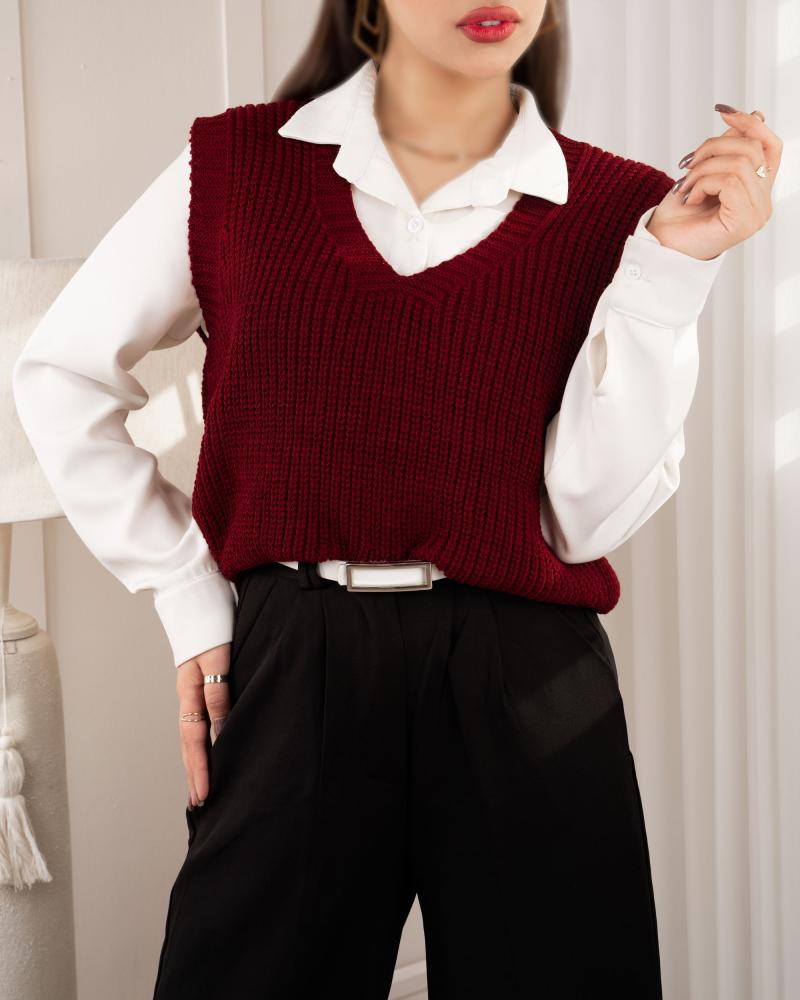 ژیله بافت ساده زرشکی کد 26410