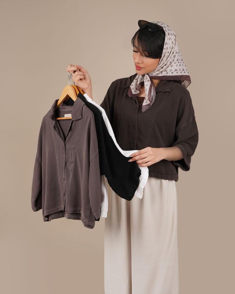 شومیز باکسی سیلک کد 5672
