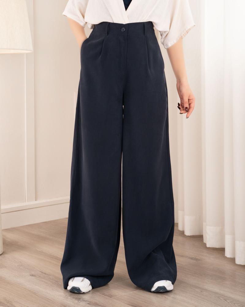 شلوار سیلک سرمه ای کد 27418