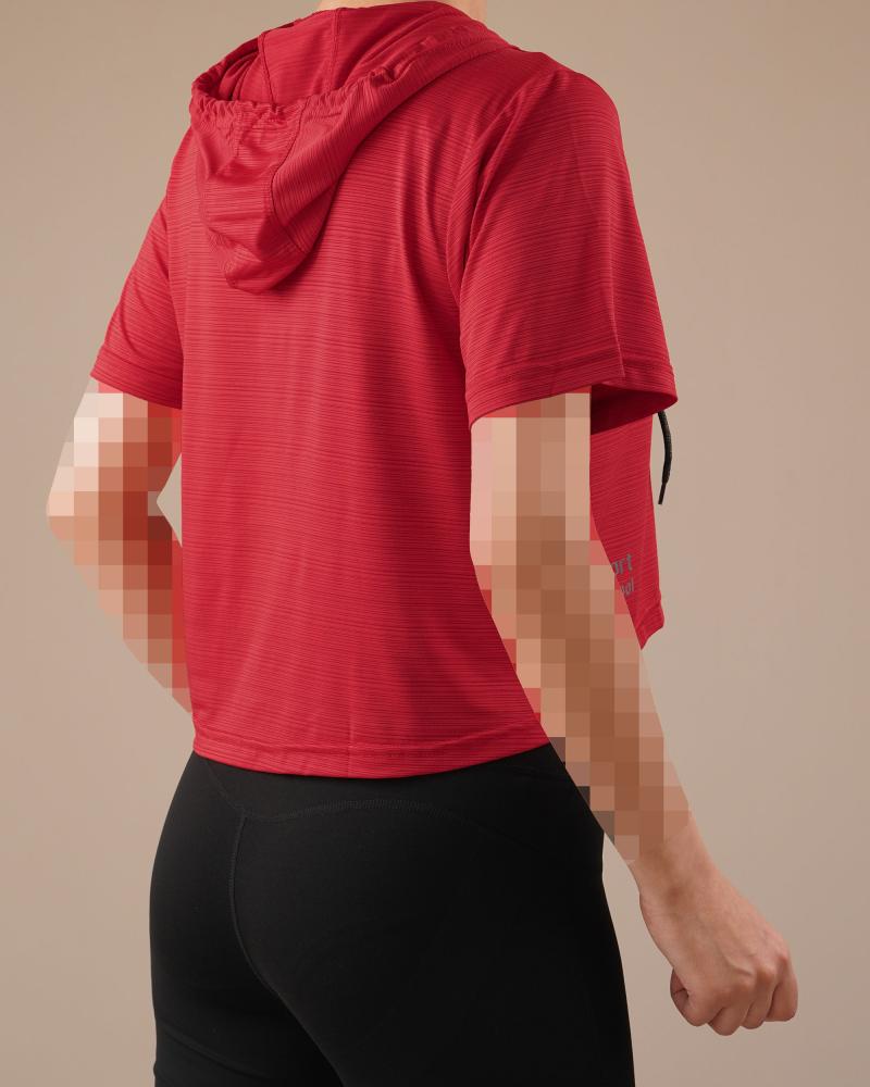 تیشرت ورزشی کلاهدار کد 31276