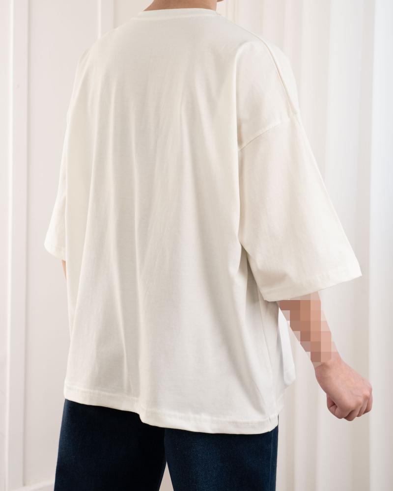 تیشرت باکسی سفید کد 29393