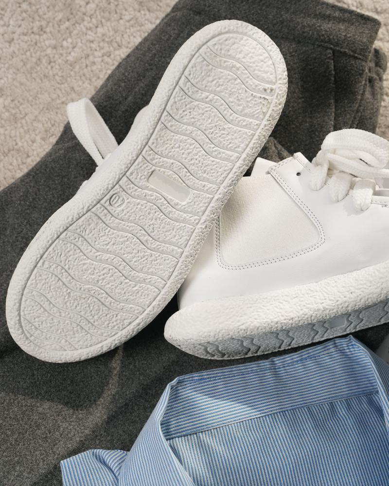 نیم بوت سفید بغل کش کد 26442