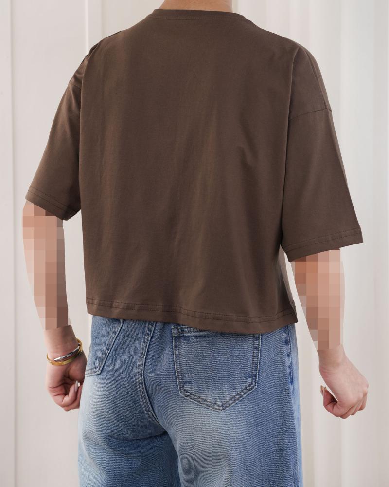 تیشرت کراپ ساده کد 29396