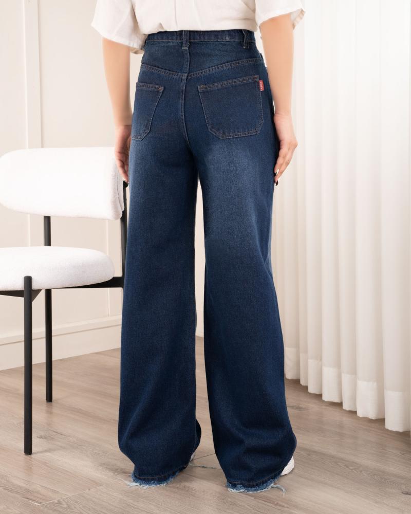 شلوار جین نیم بگ مهنا کد 40353