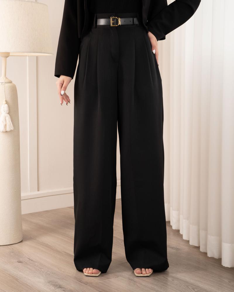 شلوار بگ مشکی ساده کد 27435