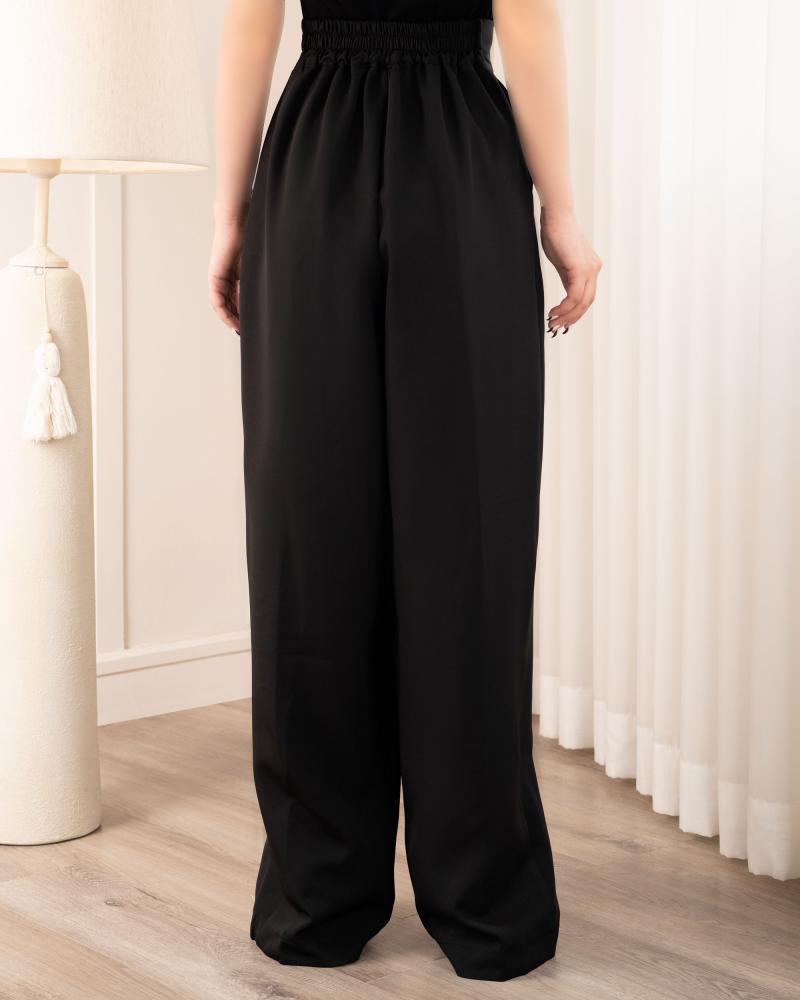 شلوار بگ مشکی ساده کد 27435