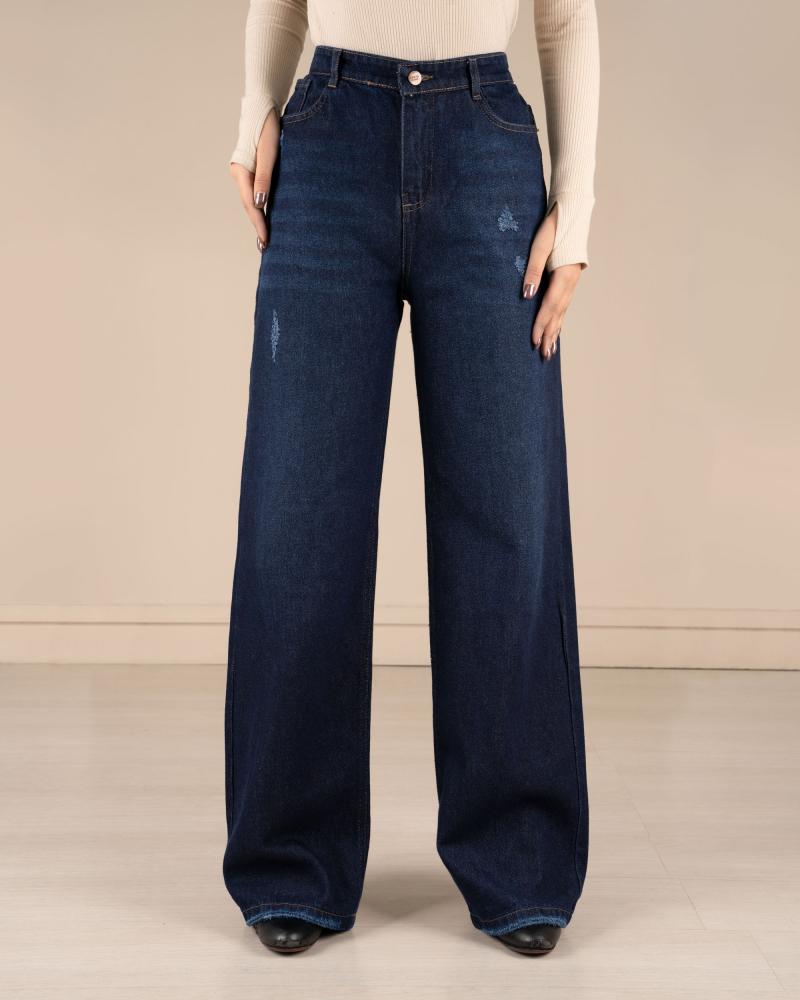 شلوار جین نیم بگ عطرین کد 40311