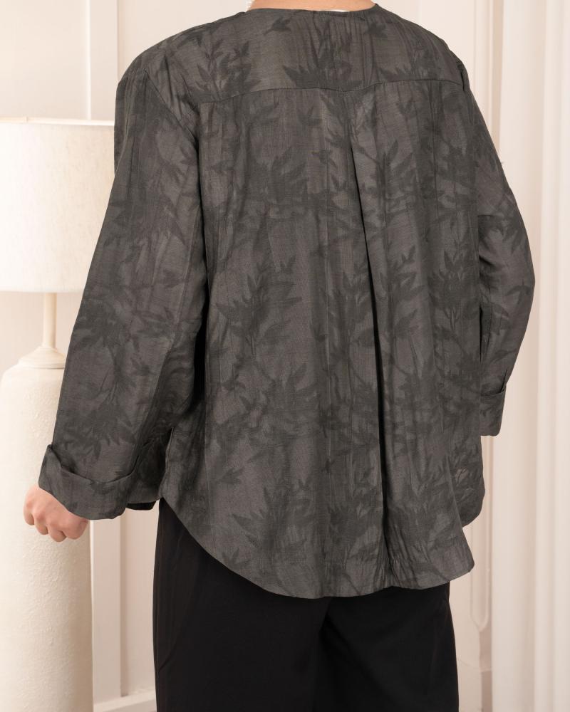 شومیز طرح دار نخل کد 27459