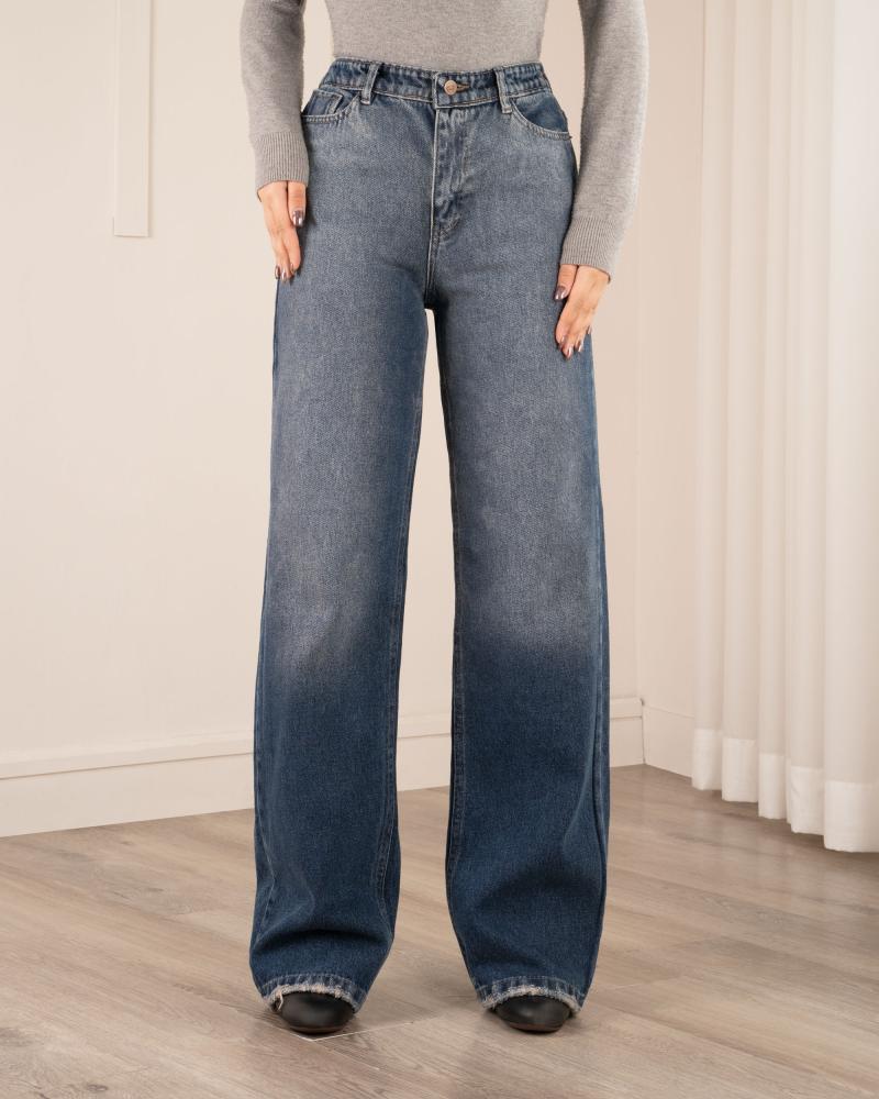 شلوار جین نیم بگ مهلا کد 40317