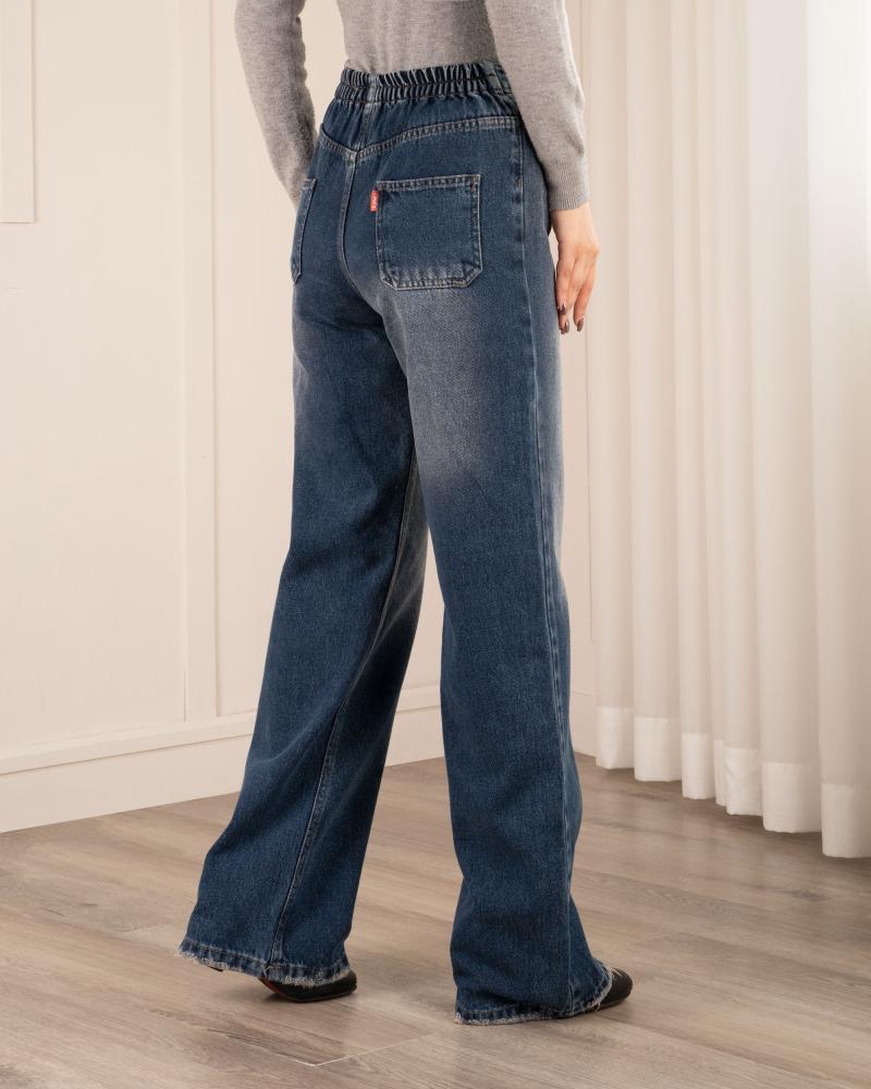 شلوار جین نیم بگ مهلا کد 40317