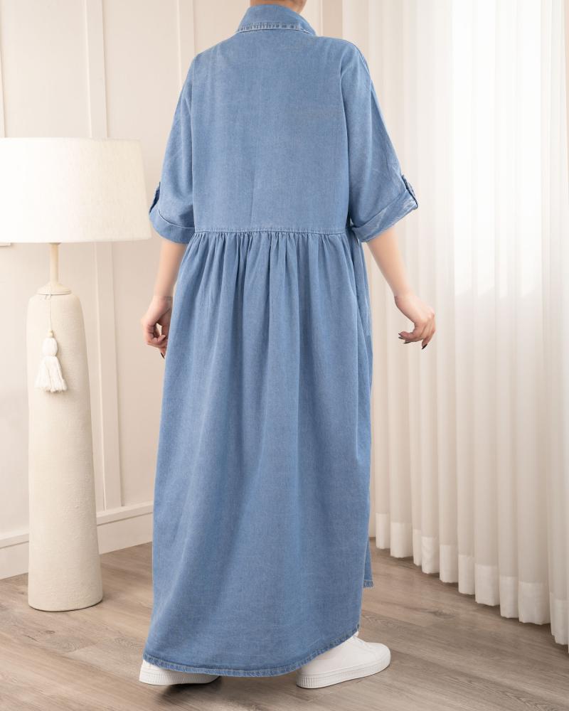 پیراهن مانتویی جین آنیک کد 27468