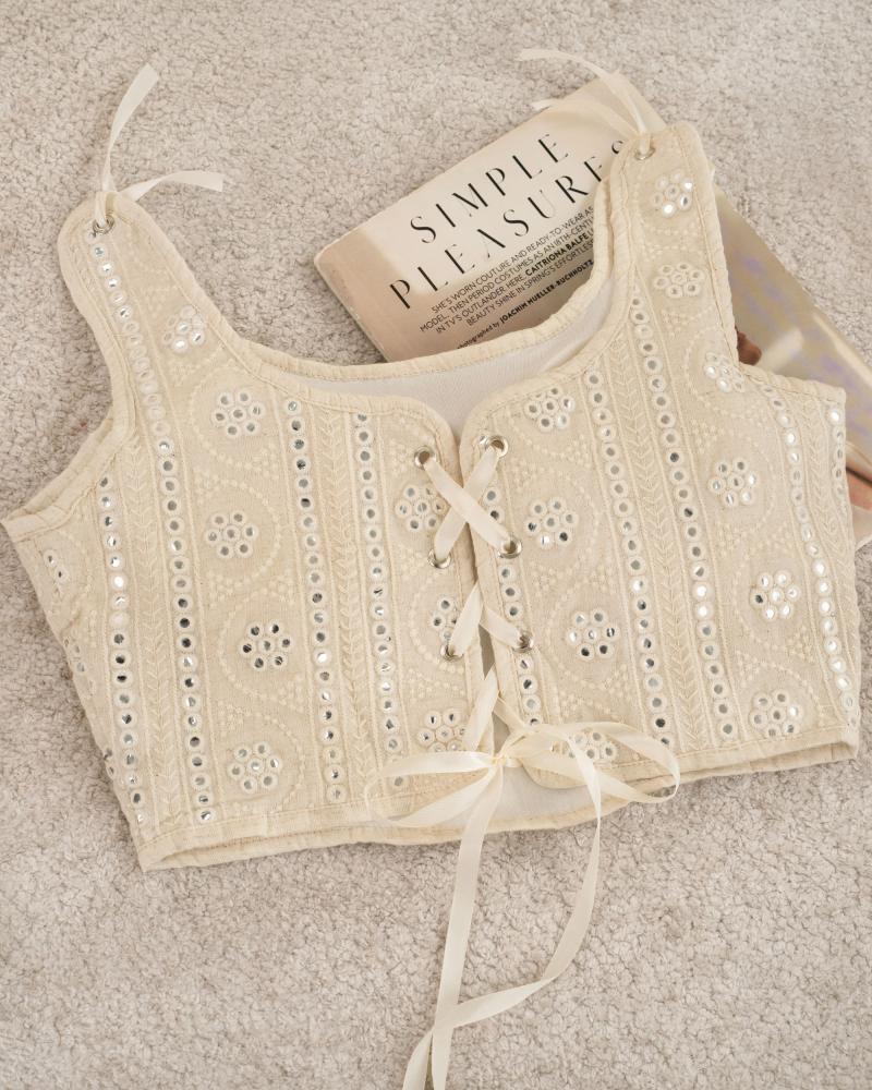 کراپ تاپ سوزن دوزی کد 5521