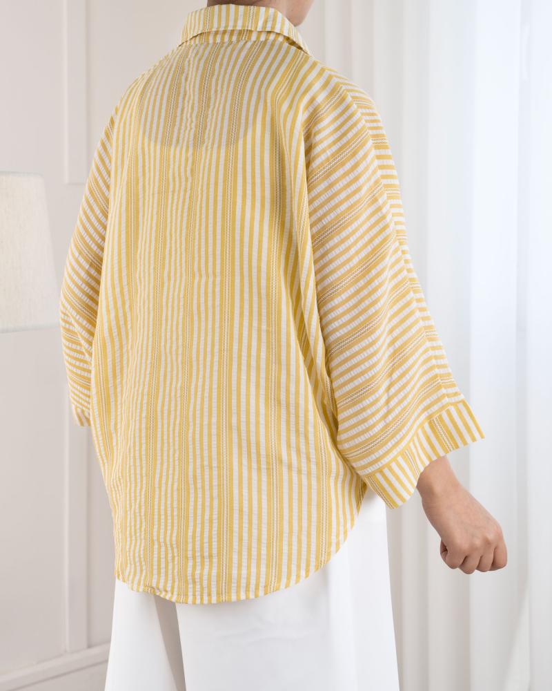 شومیز باکسی راه راه کد 29485