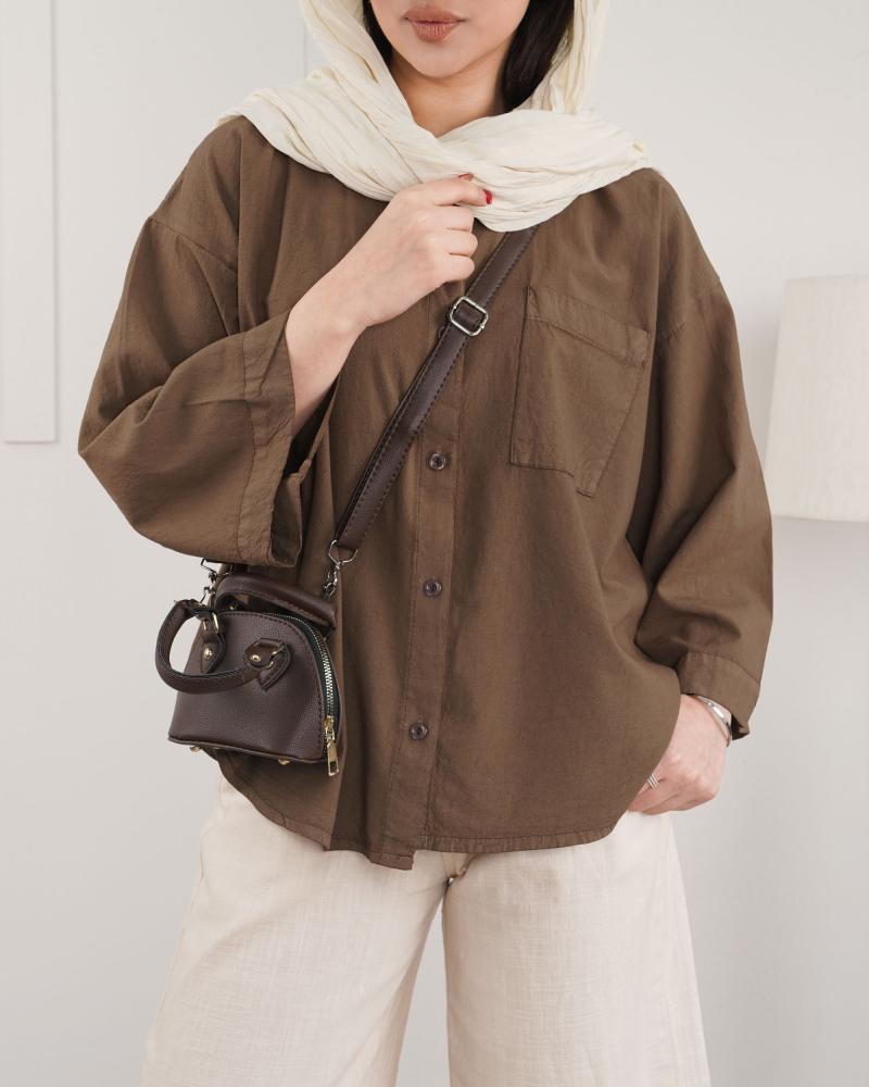 شومیز تک جیب لینن کد 688