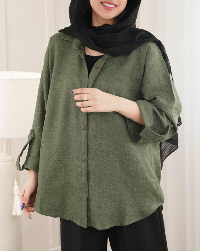 شومیز آستین دوبل کد 27484