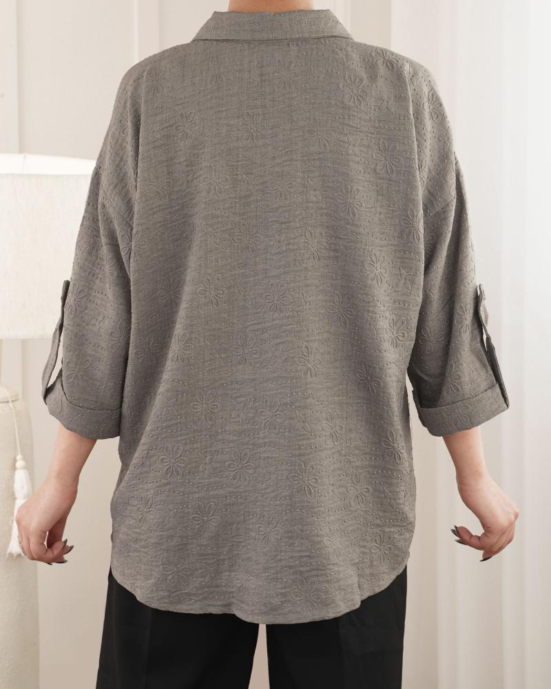 شومیز آستین دوبل کد 27484