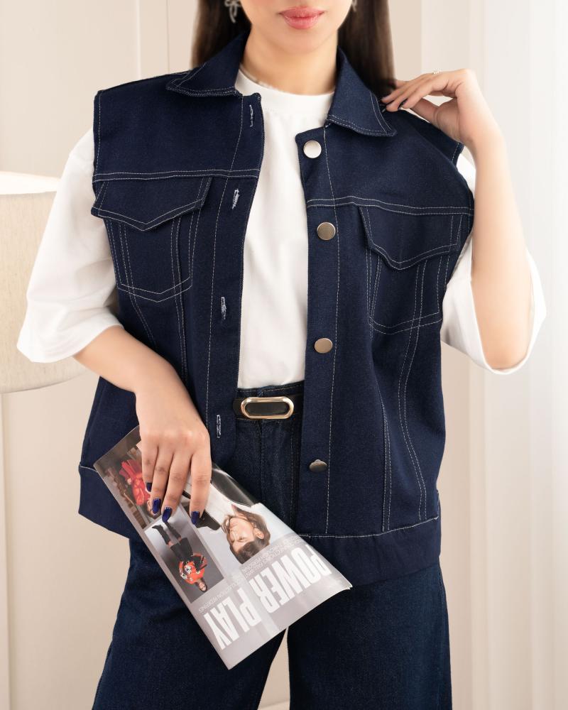 وست جین سرمه ای کد 5665