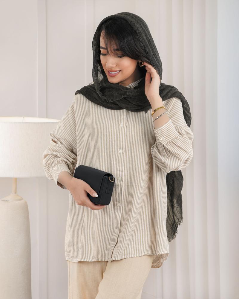 شومیز mango راه راه کد 29587