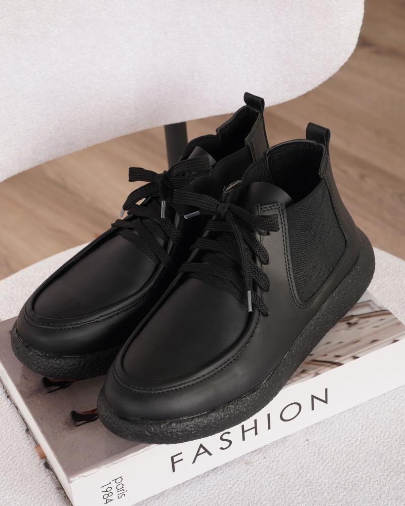 نیم بوت مشکی بغل کش کد 26512