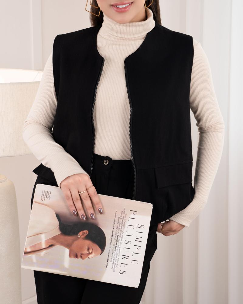 وست کتان مشکی کد 26566