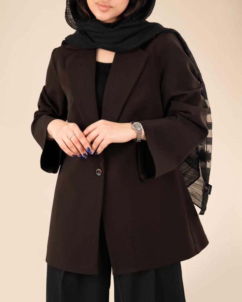 کت بیسیک قهوه ای کد 27504