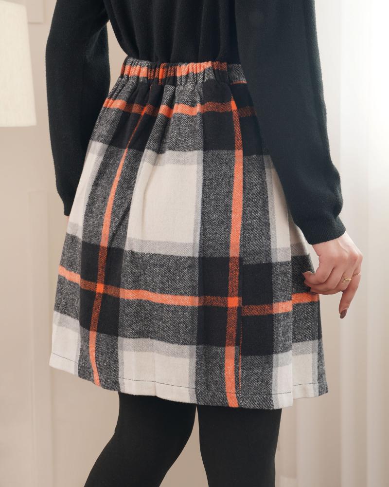 دامن چهارخونه کوتاه کد 26532