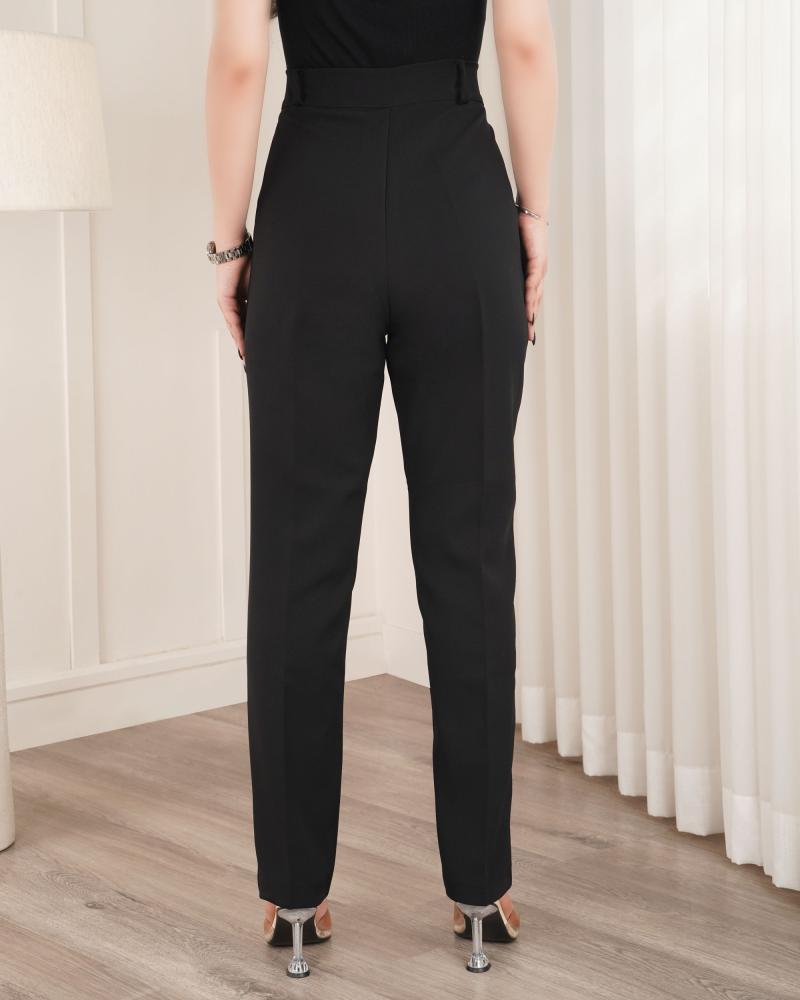 شلوار راسته مشکی ( قد 103 ) کد 27512