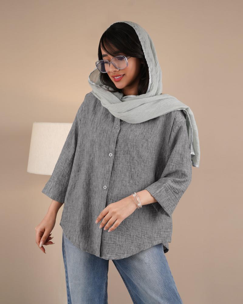 شومیز لینن زارا ترنم کد 29566