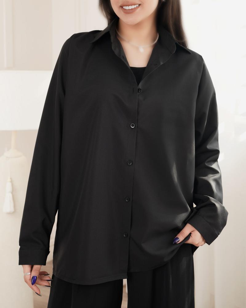 شومیز بیسیک مشکی همتا کد 27518