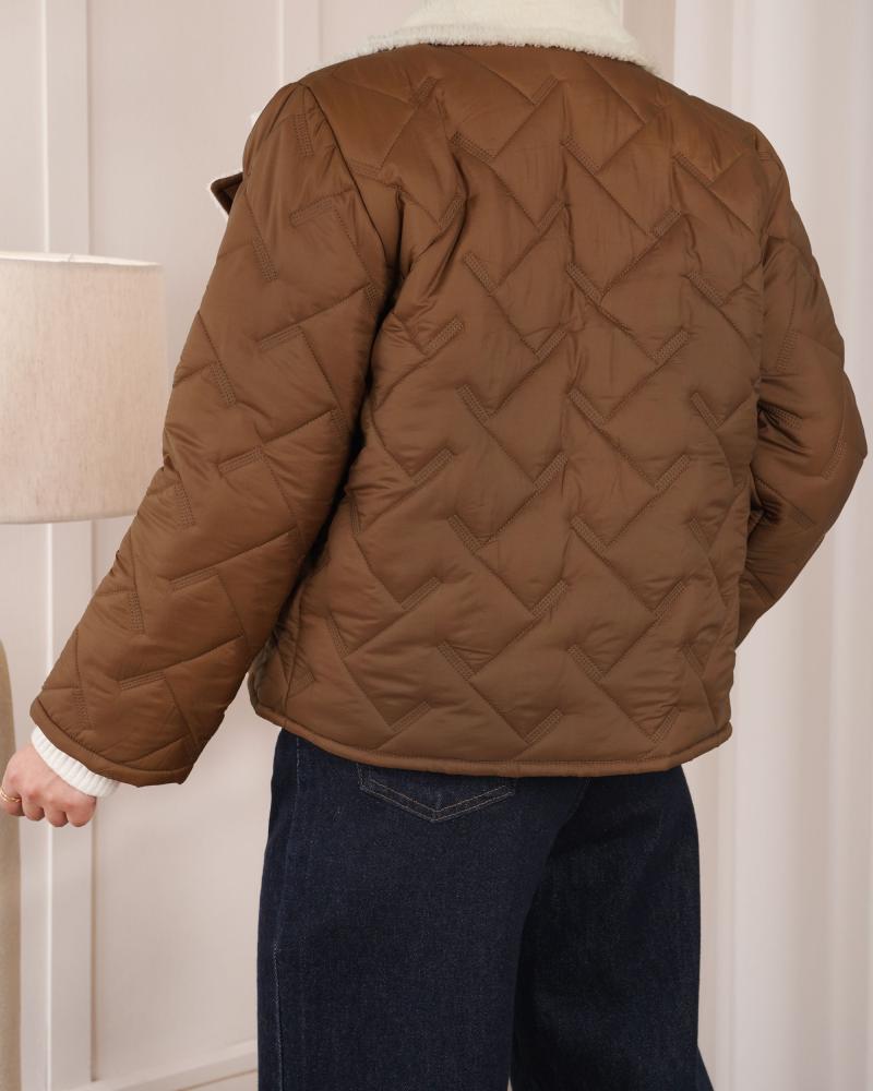 کاپشن یقه تدی کاترین کد 26546