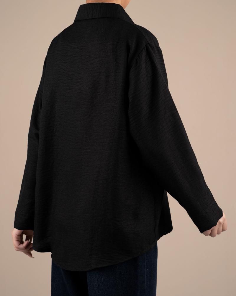 شومیز مشکی ساده کد 29653