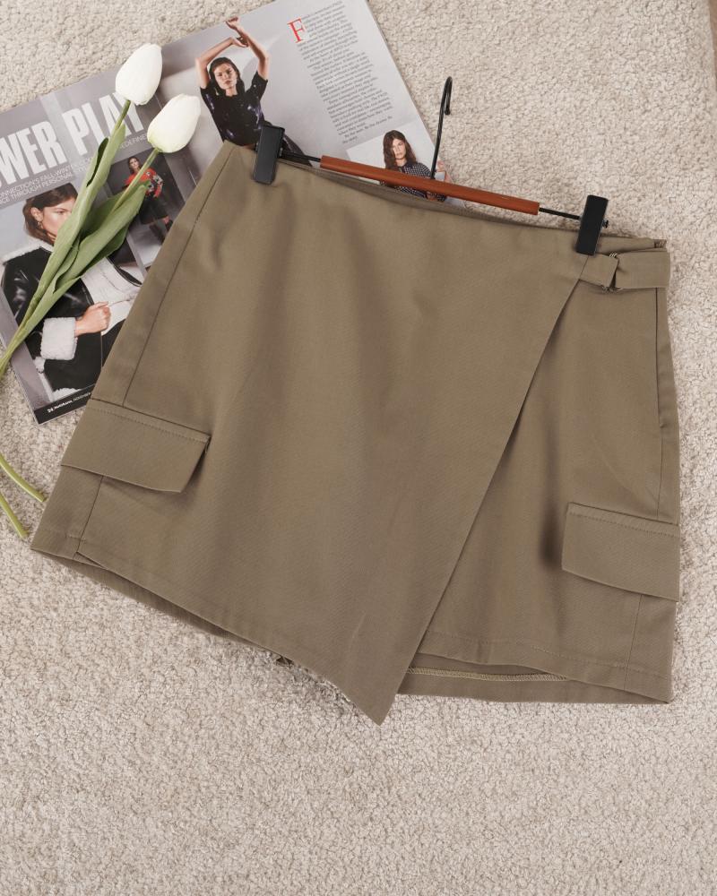 شلوارک دامنی کتان کد 27559