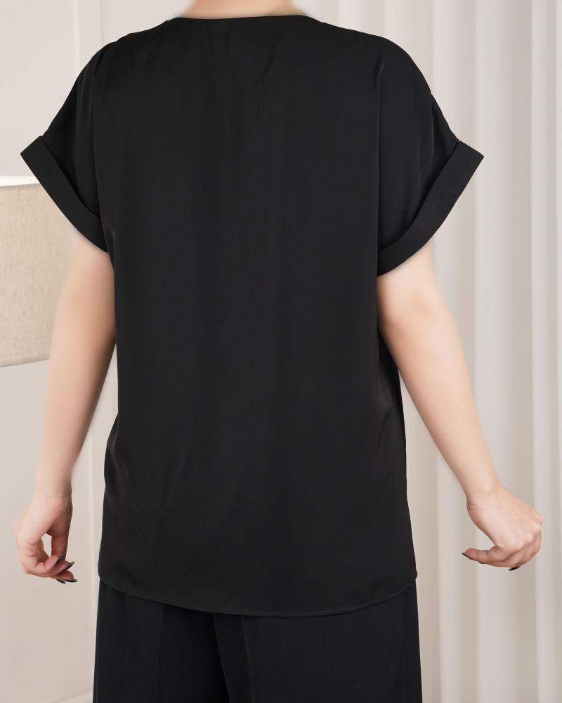 تیشرت کرپ کوبایی ساده کد 27563