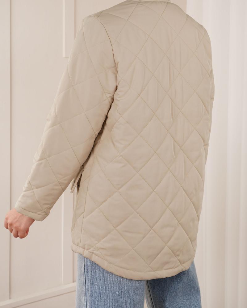 کاپشن آستردار کرم کد 26564