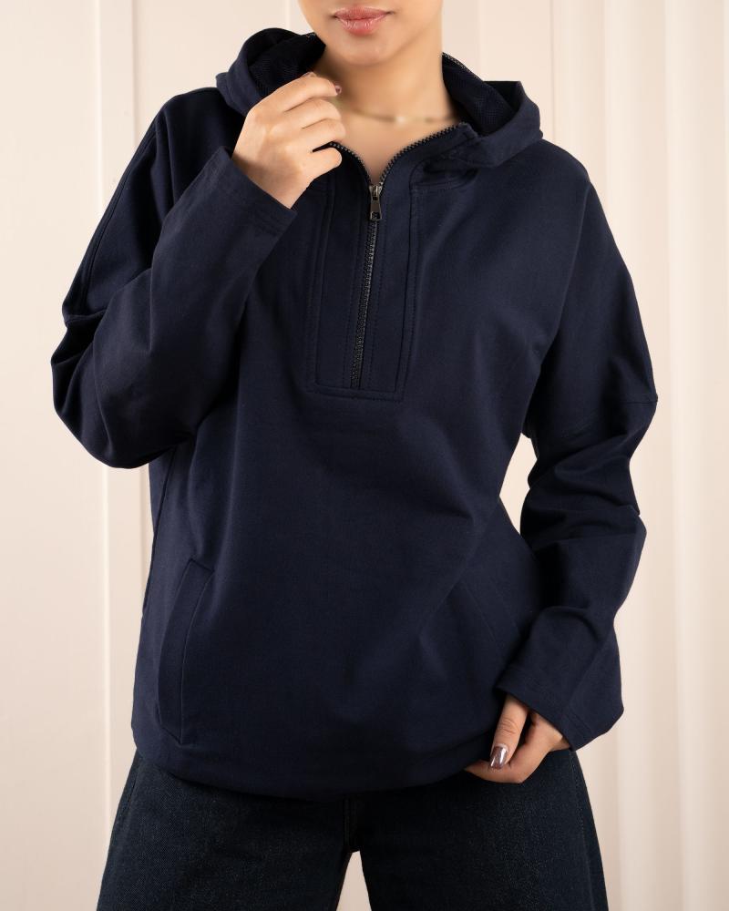 هودی اسپرت سرمه ای کد 26584