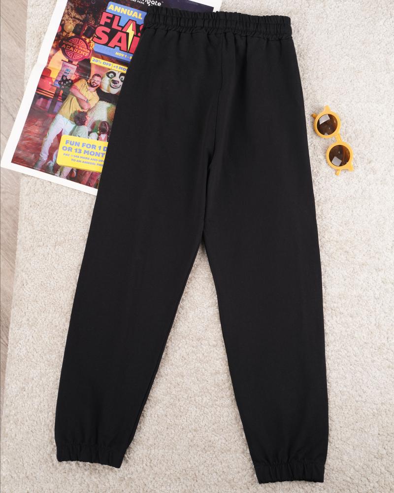 شلوار جاگر مشکی ( 8 تا 10 سال ) کد 27577