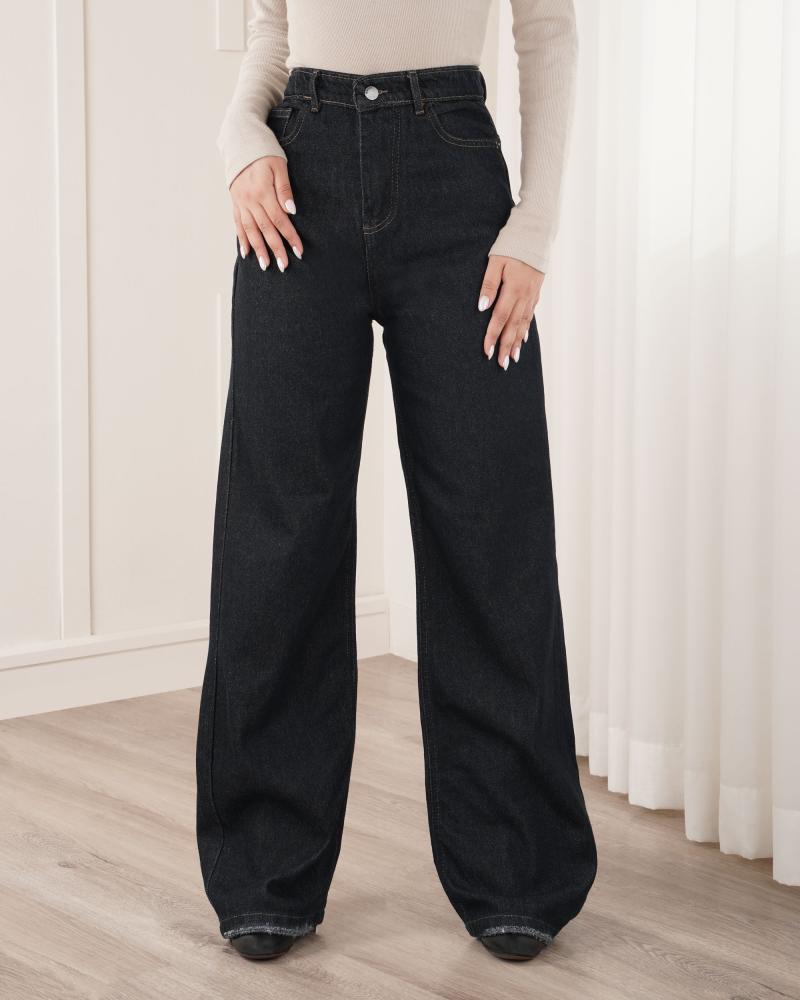 شلوار جین نیم بگ پریسا کد 40519