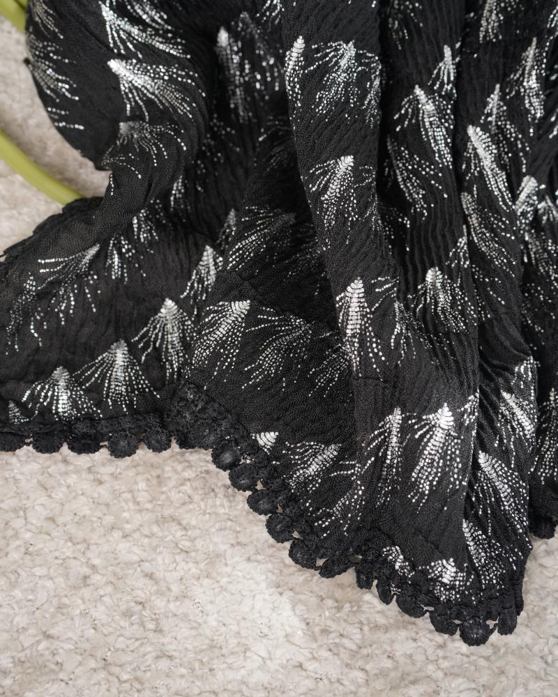 شال مشکی دور عدسی کد 27622