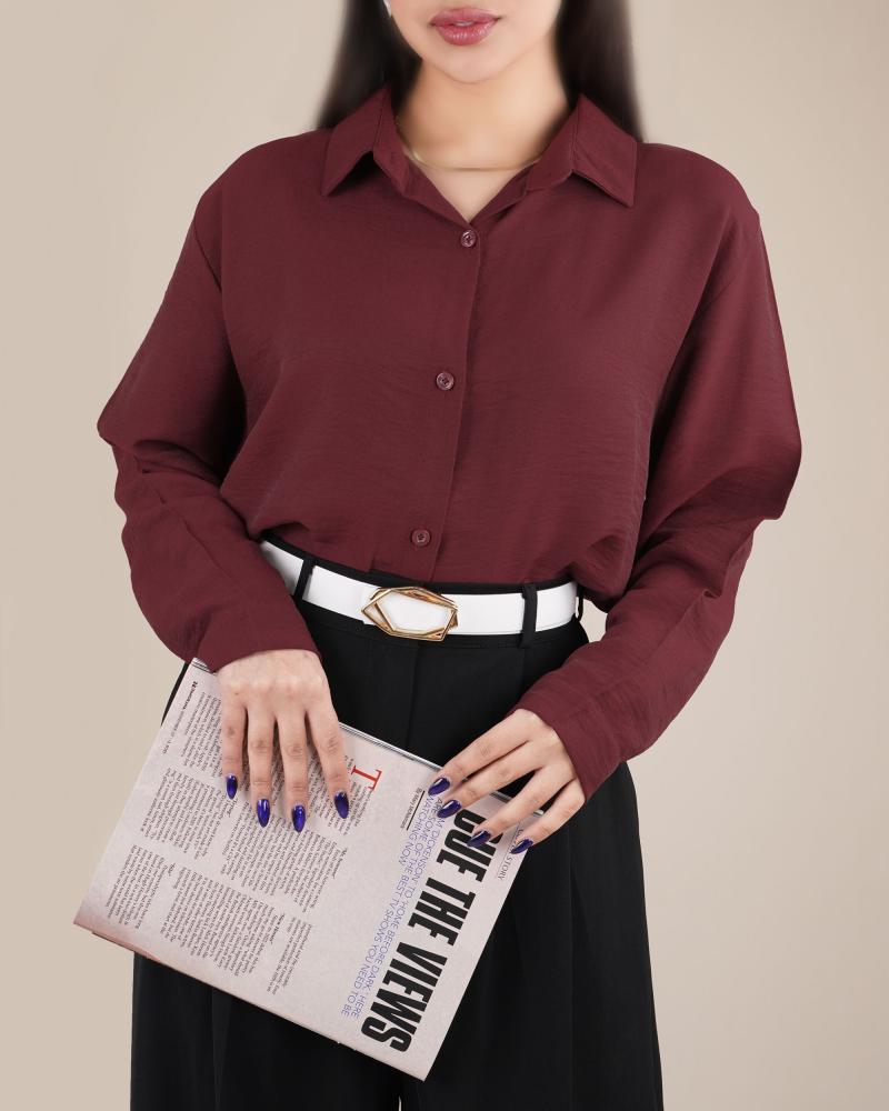 شومیز کرسپو ارغوان کد 27607