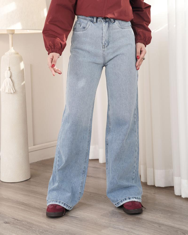 شلوار جین نیم بگ دانژه کد 04653