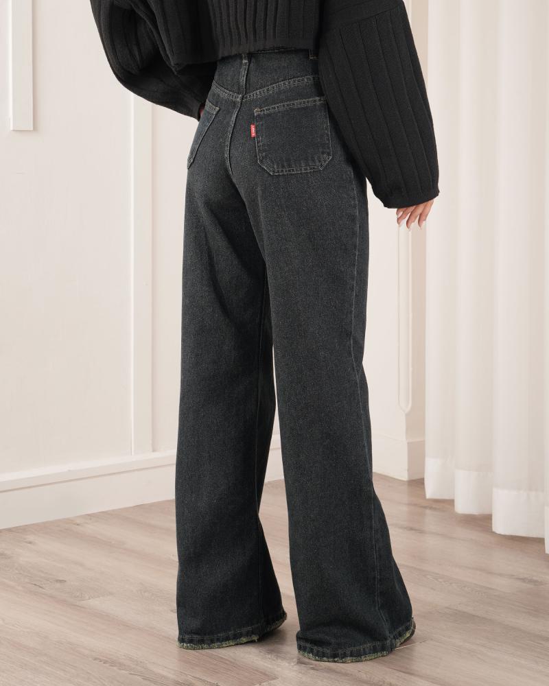 شلوار جین نیم بگ یسنا کد 40525