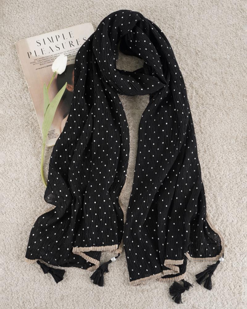 شال مشکی خالدار کد 27611