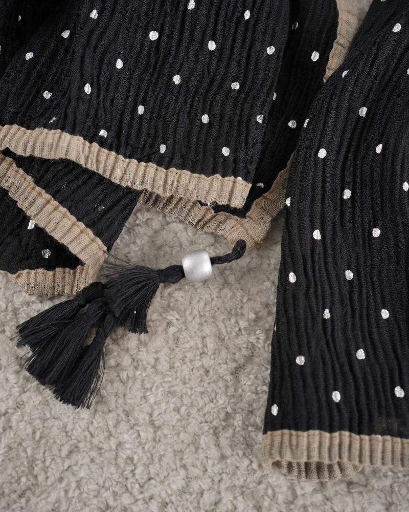 شال مشکی خالدار کد 27611