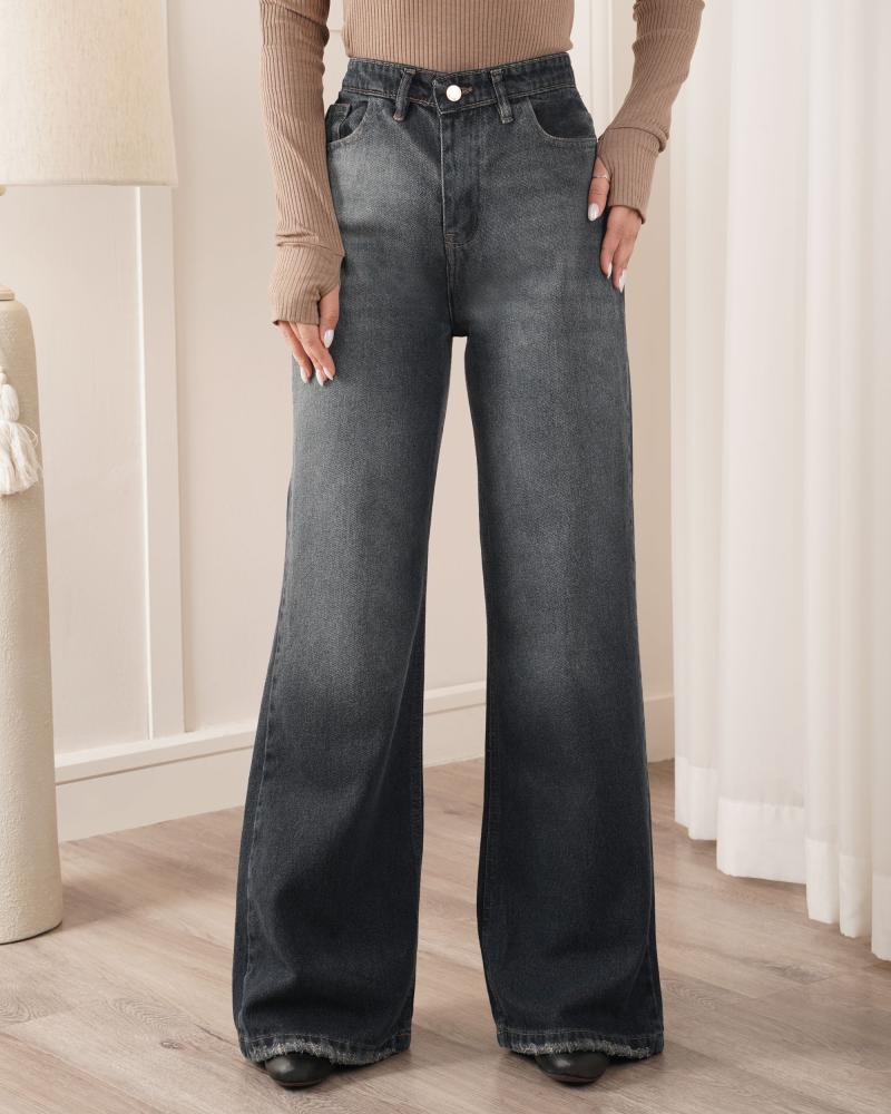 شلوار جین نیم بگ روژینا کد 40521