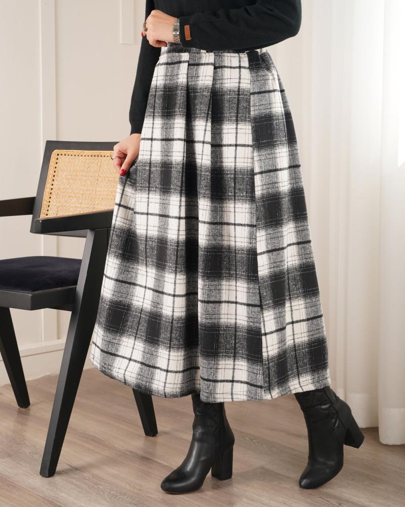 دامن چهارخونه روبینا کد 25848