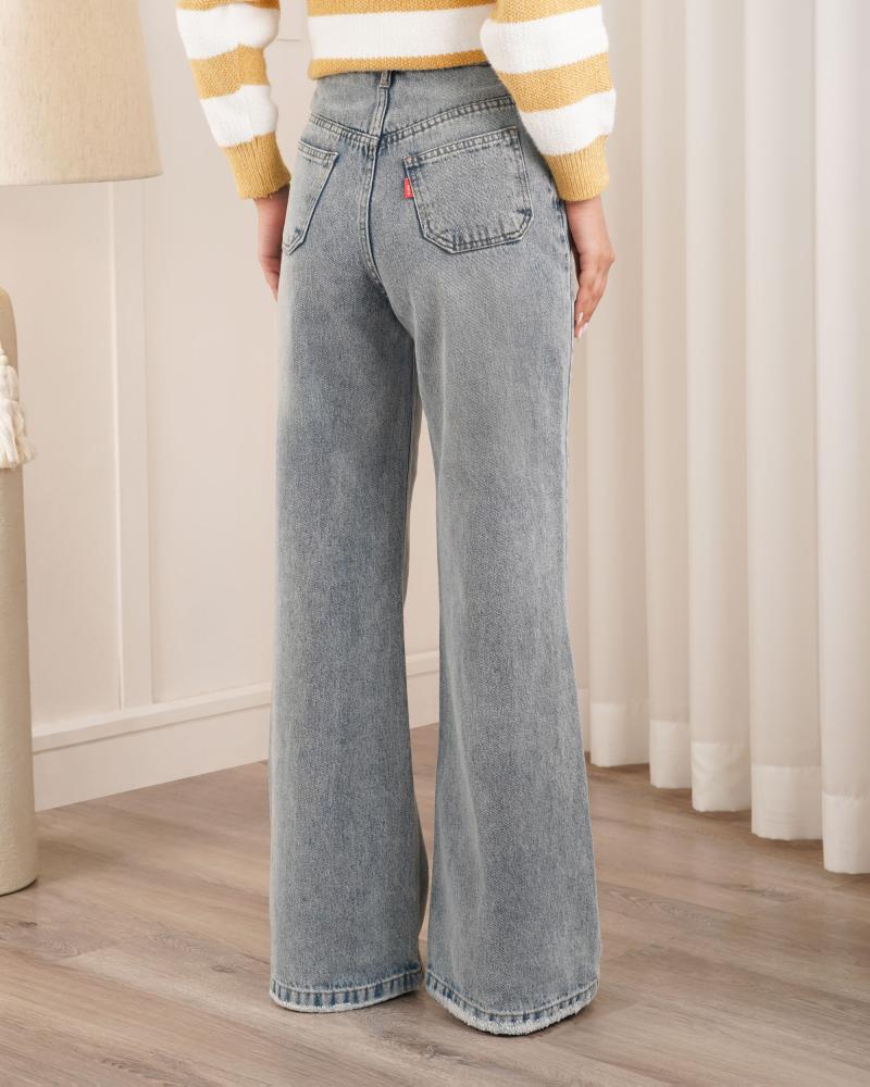 شلوار جین نیم بگ مژده کد 40520